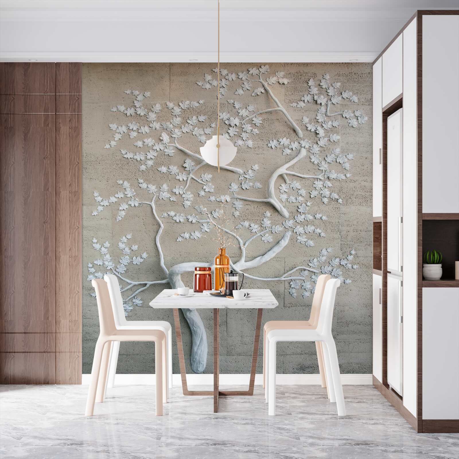 Fototapet copac sakura înflorit