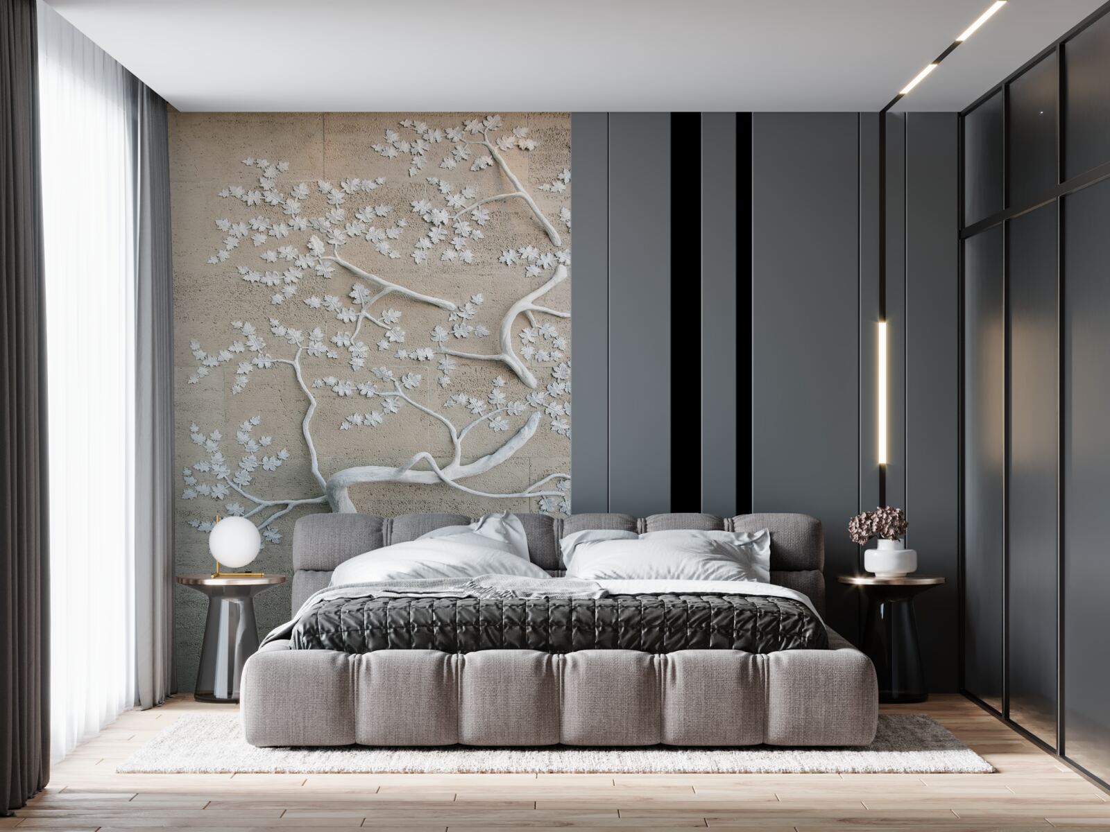 Fototapet copac sakura înflorit