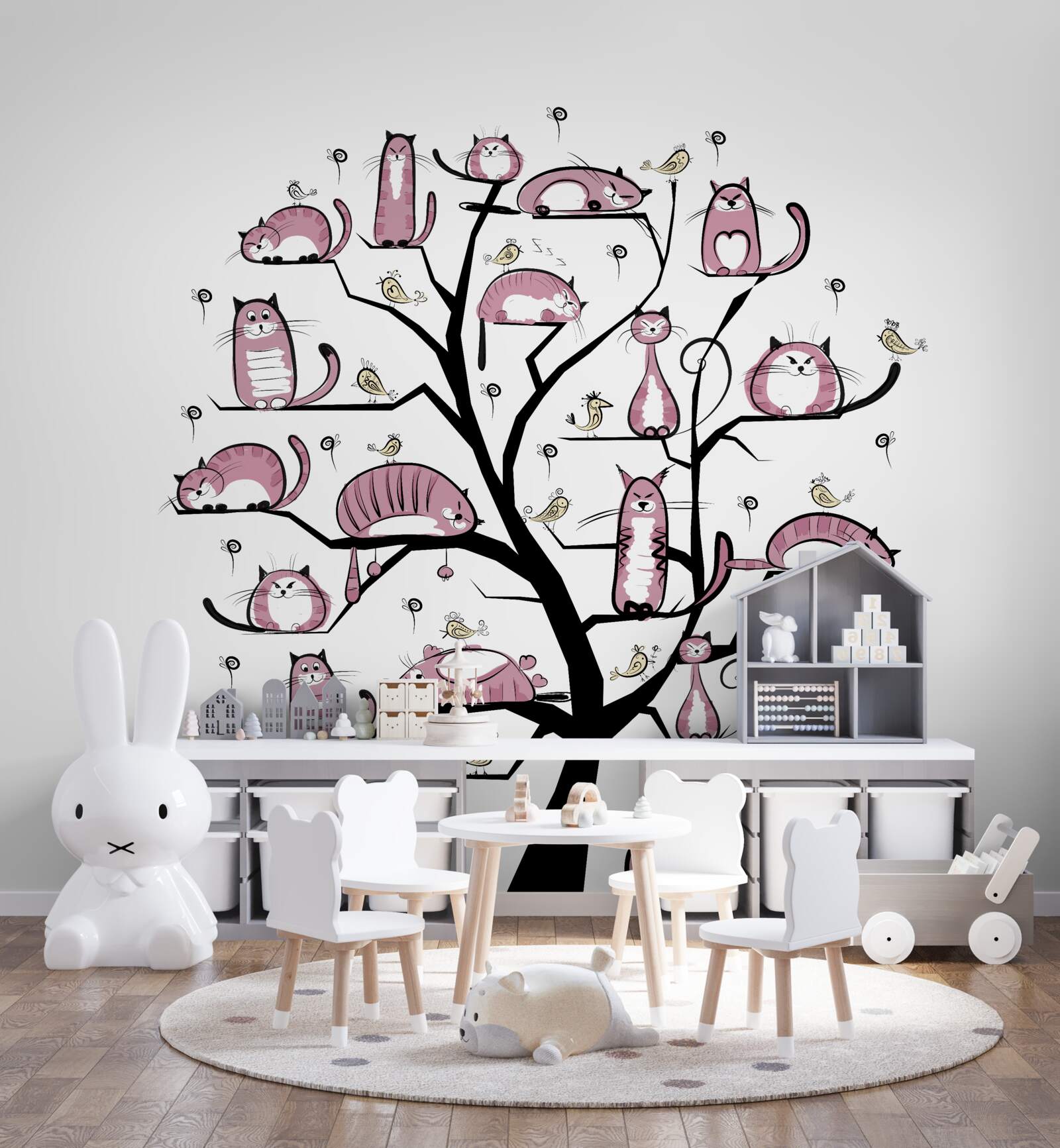 Fototapet copac pentru pisici