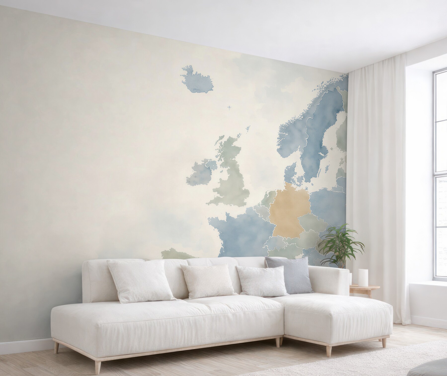 Fototapeta mapa europy z flagami krajów