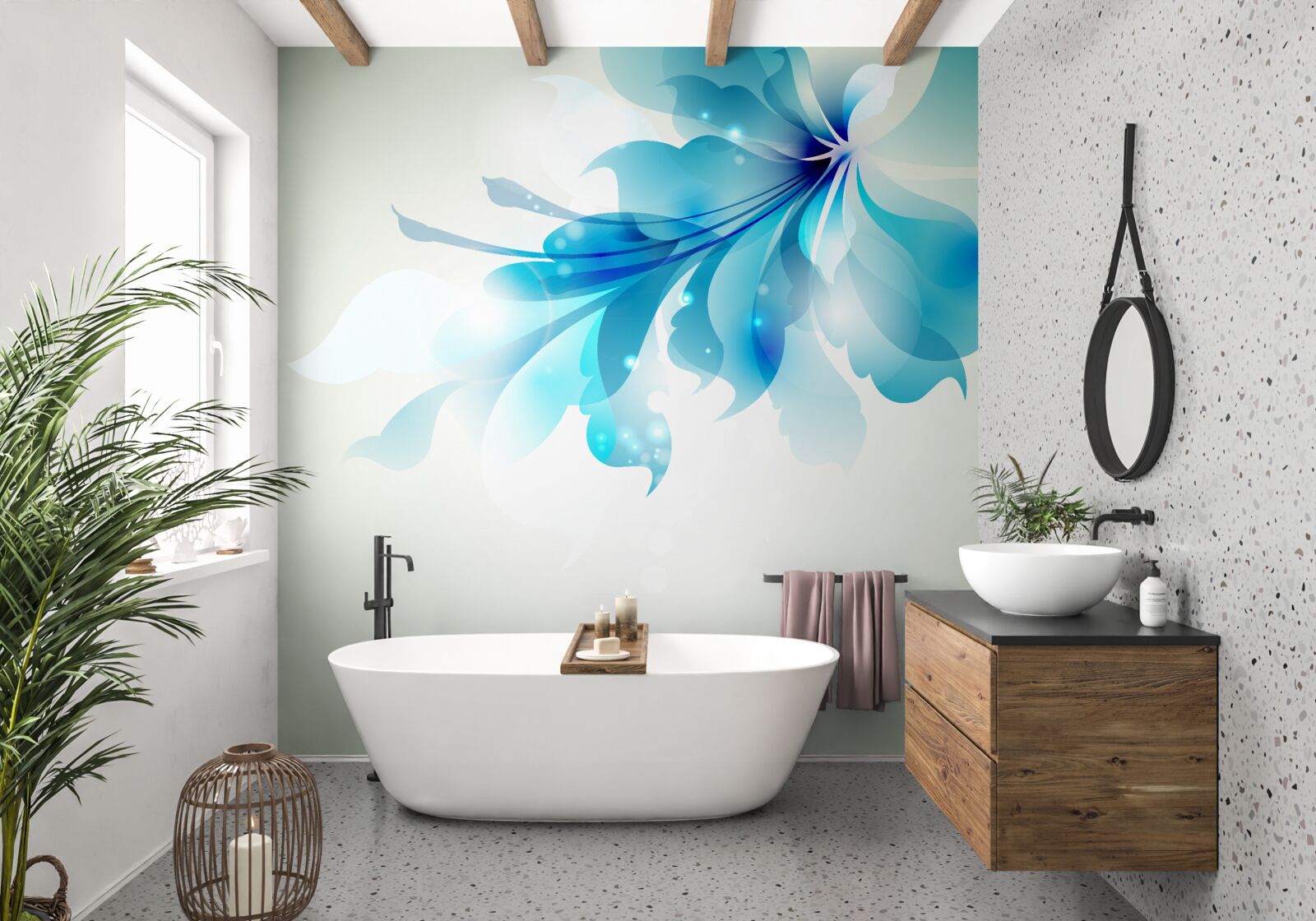 Fototapet gogoașă albastră mare