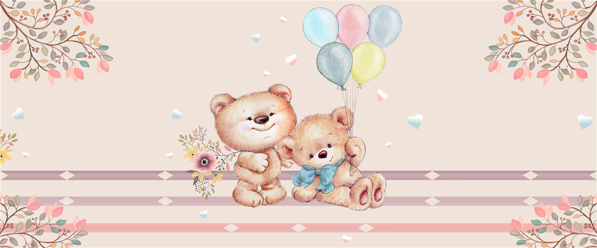 Fototapet urși cu bile