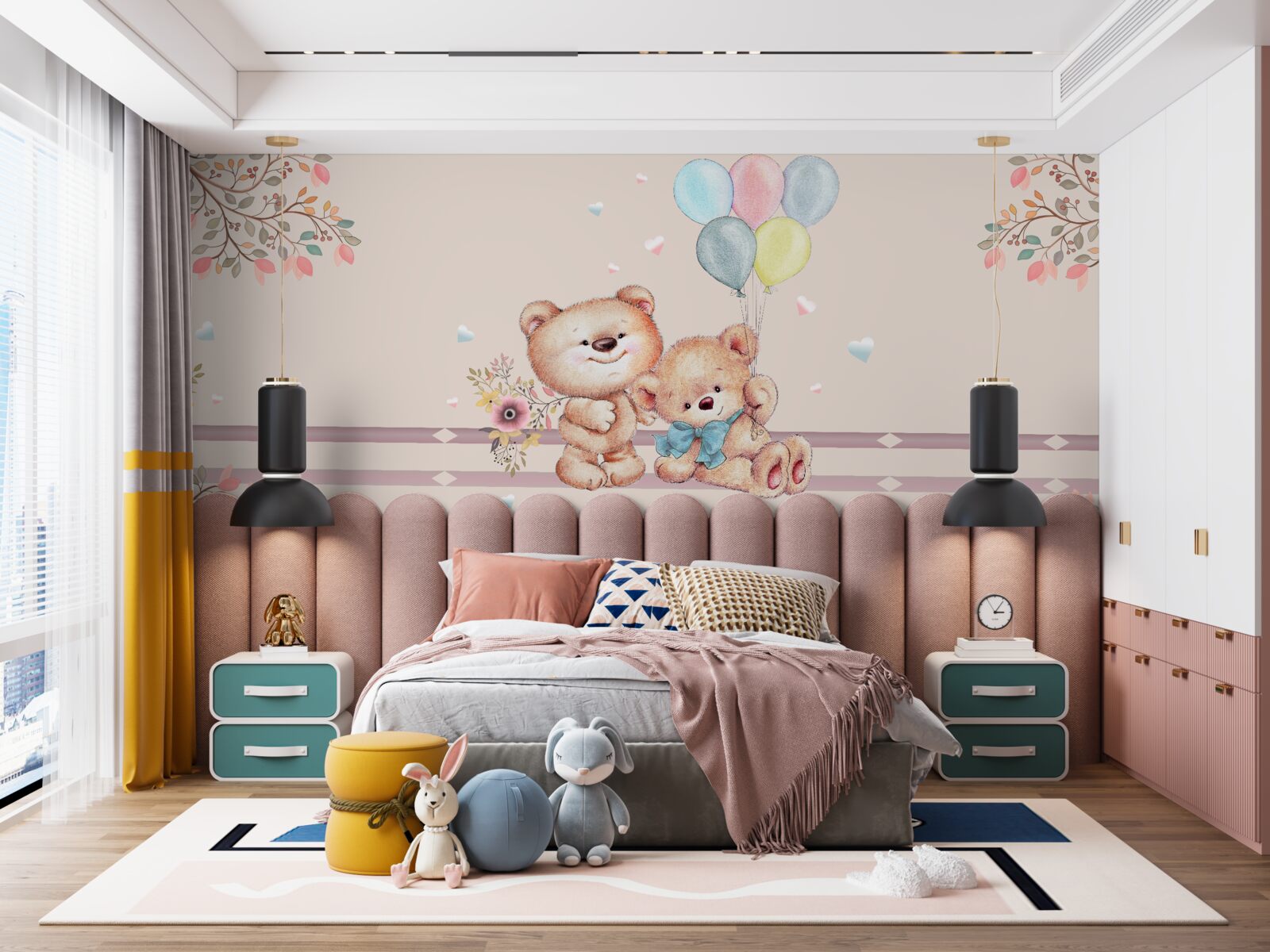 Fototapet urși cu bile