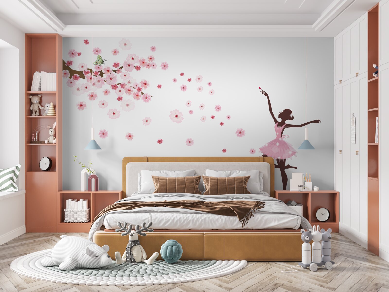 Fototapet o dansatoare în costum roz