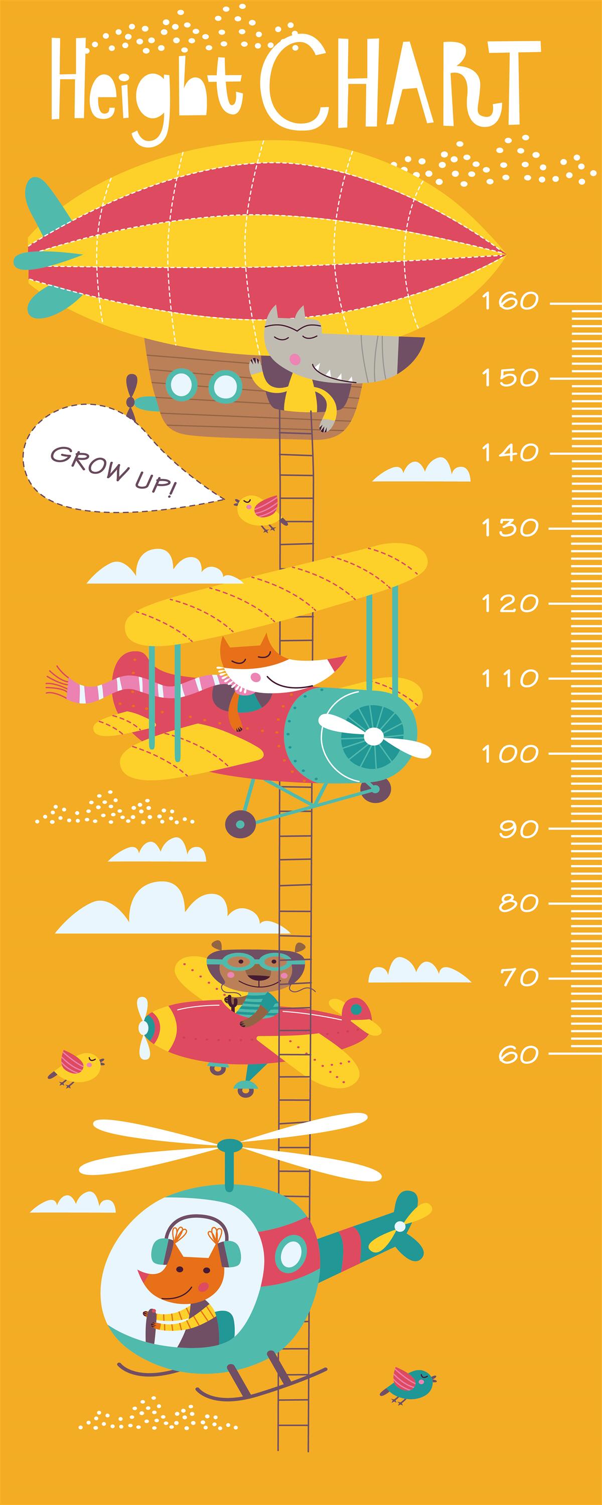 Fototapet scară de măsurare cu imagini de animale