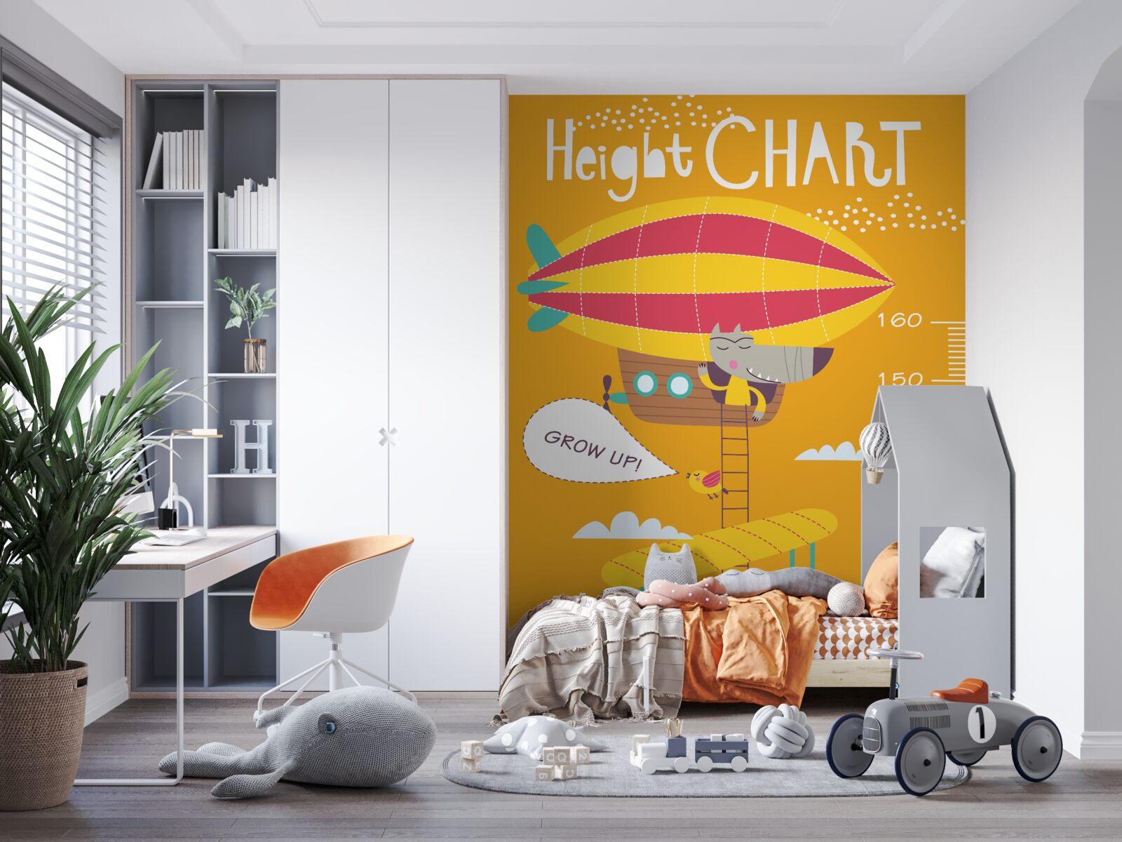 Fototapet scară de măsurare cu imagini de animale