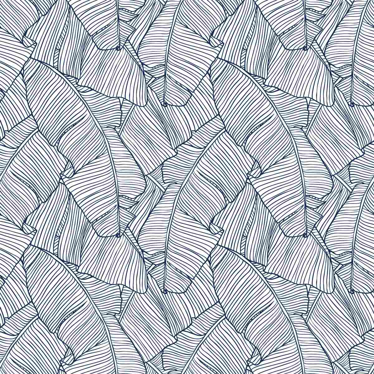 Fototapet imagine de frunze albastre tropicale