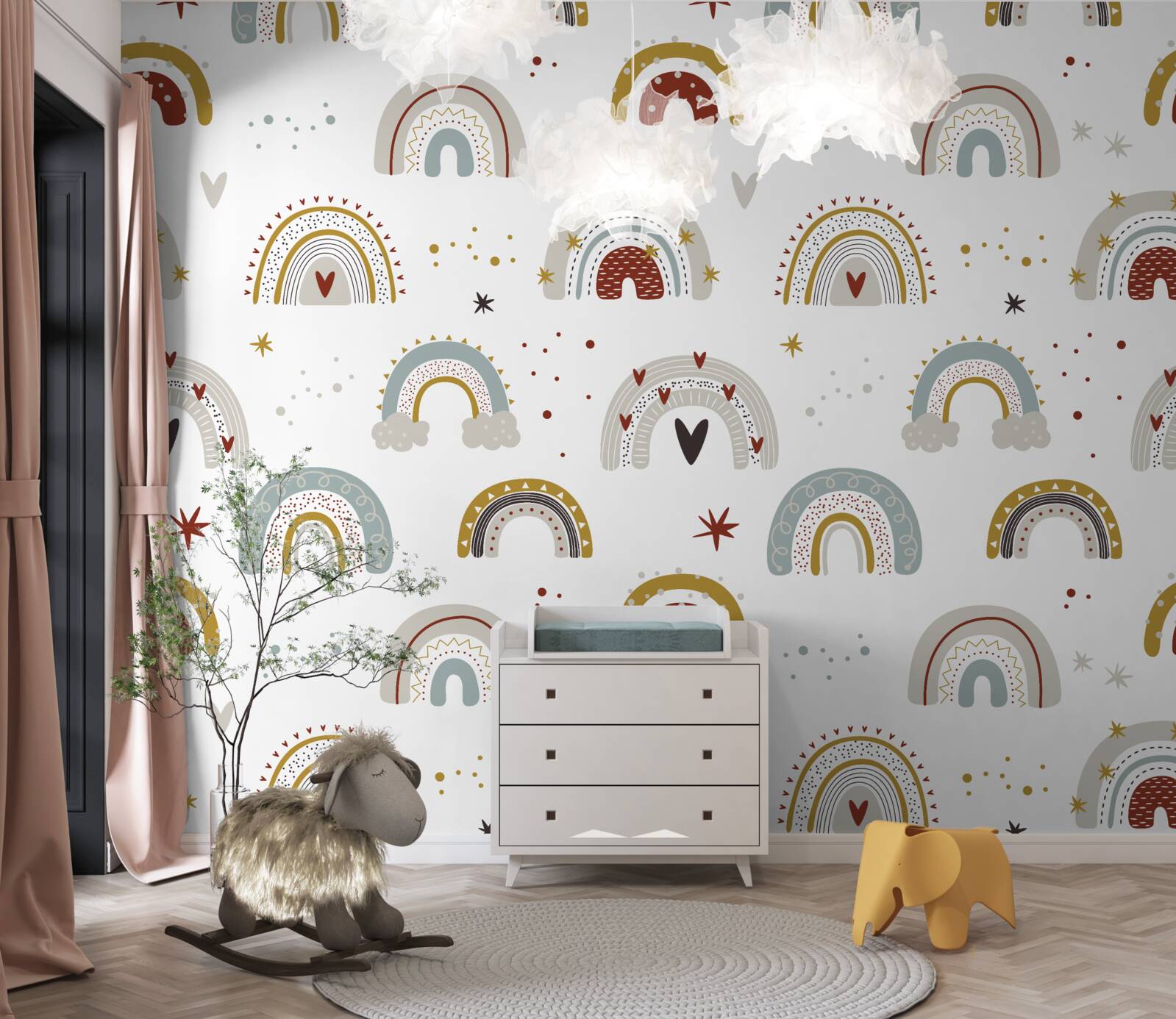 Fototapet tot felul de curcubee abstracte