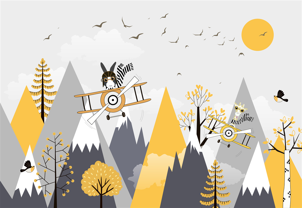 Fototapet animale în vehicule aeriene