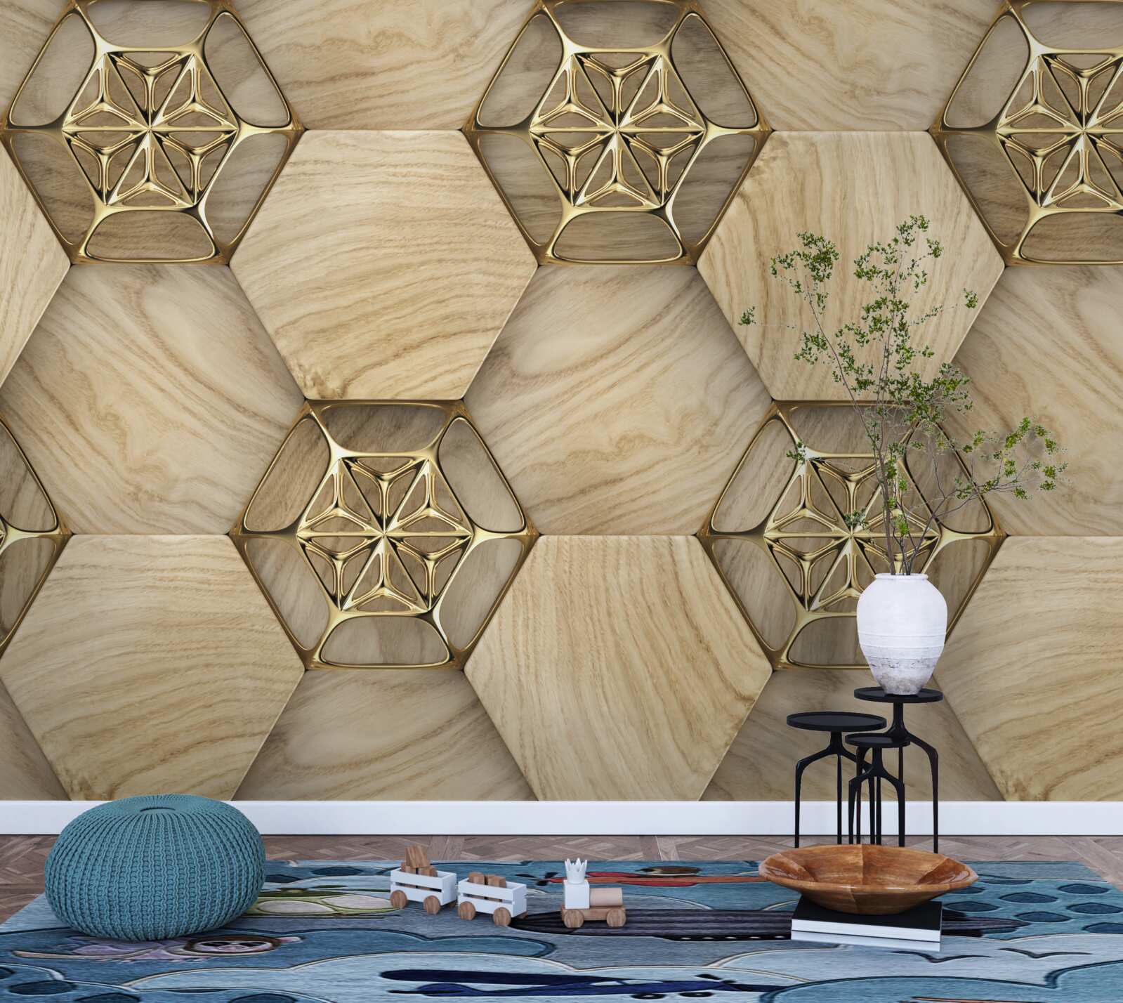 Fototapet podea în stil abstract