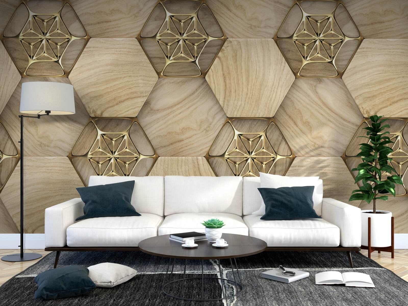 Fototapet podea în stil abstract