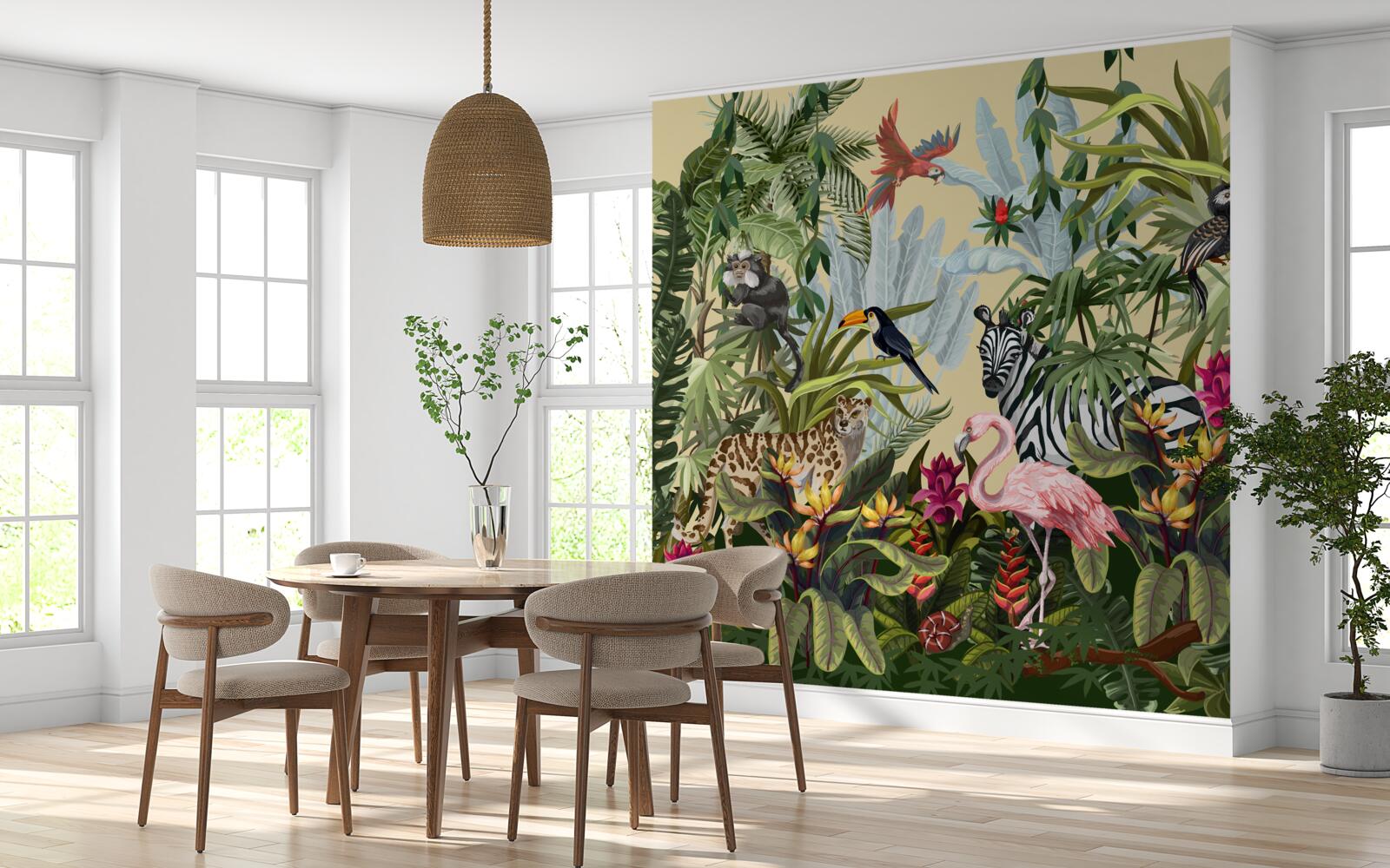 Fototapet locuitori ai pădurii tropicale