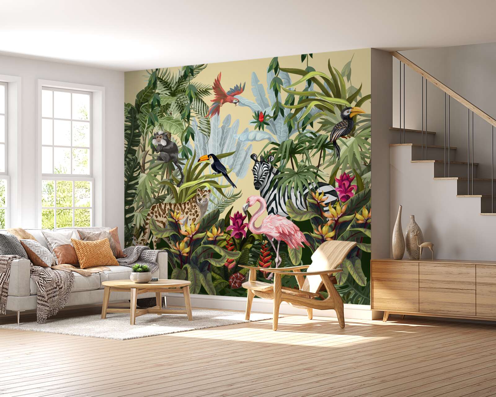 Fototapet locuitori ai pădurii tropicale