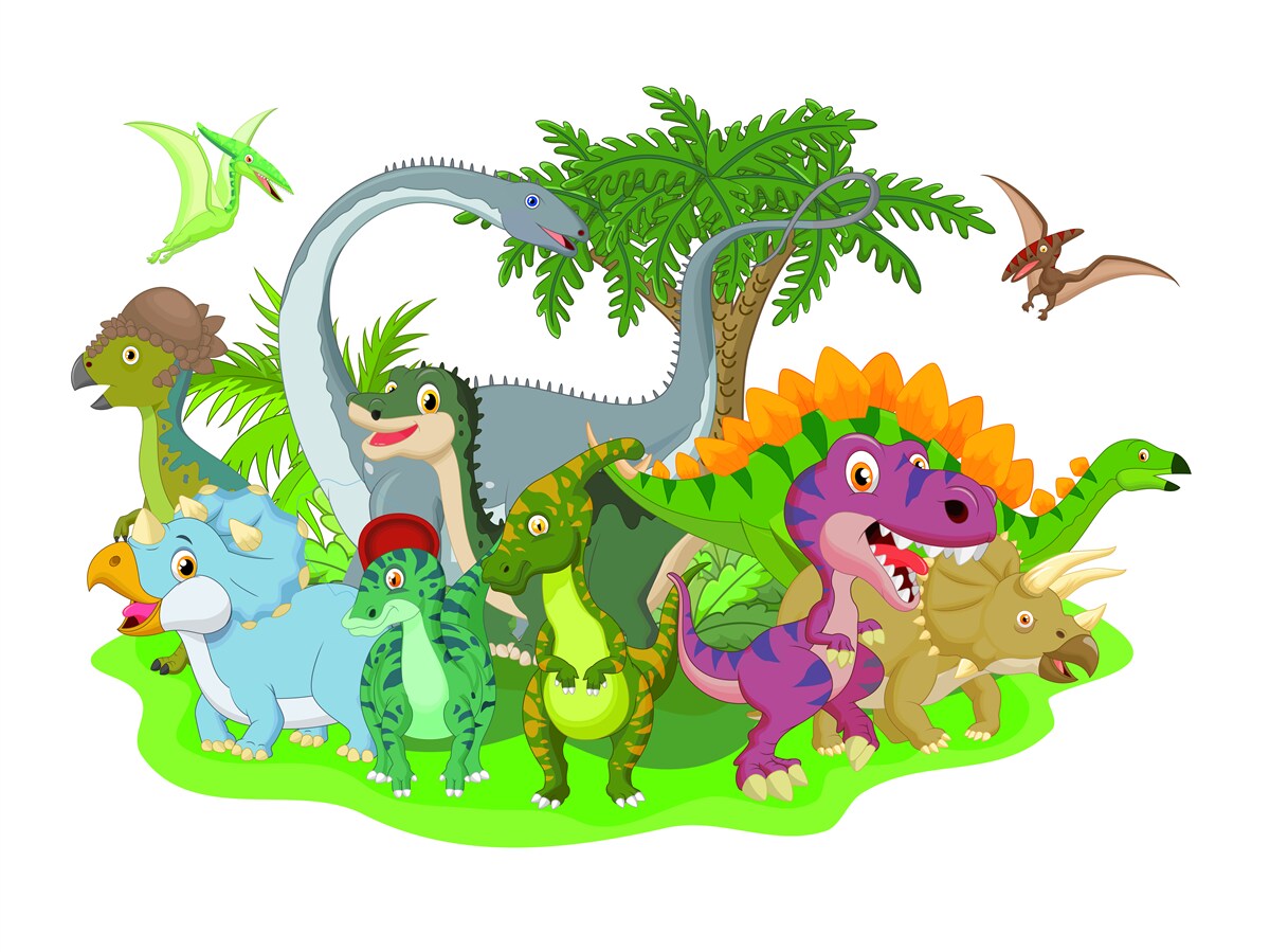Fototapet dinozauri de desene animate