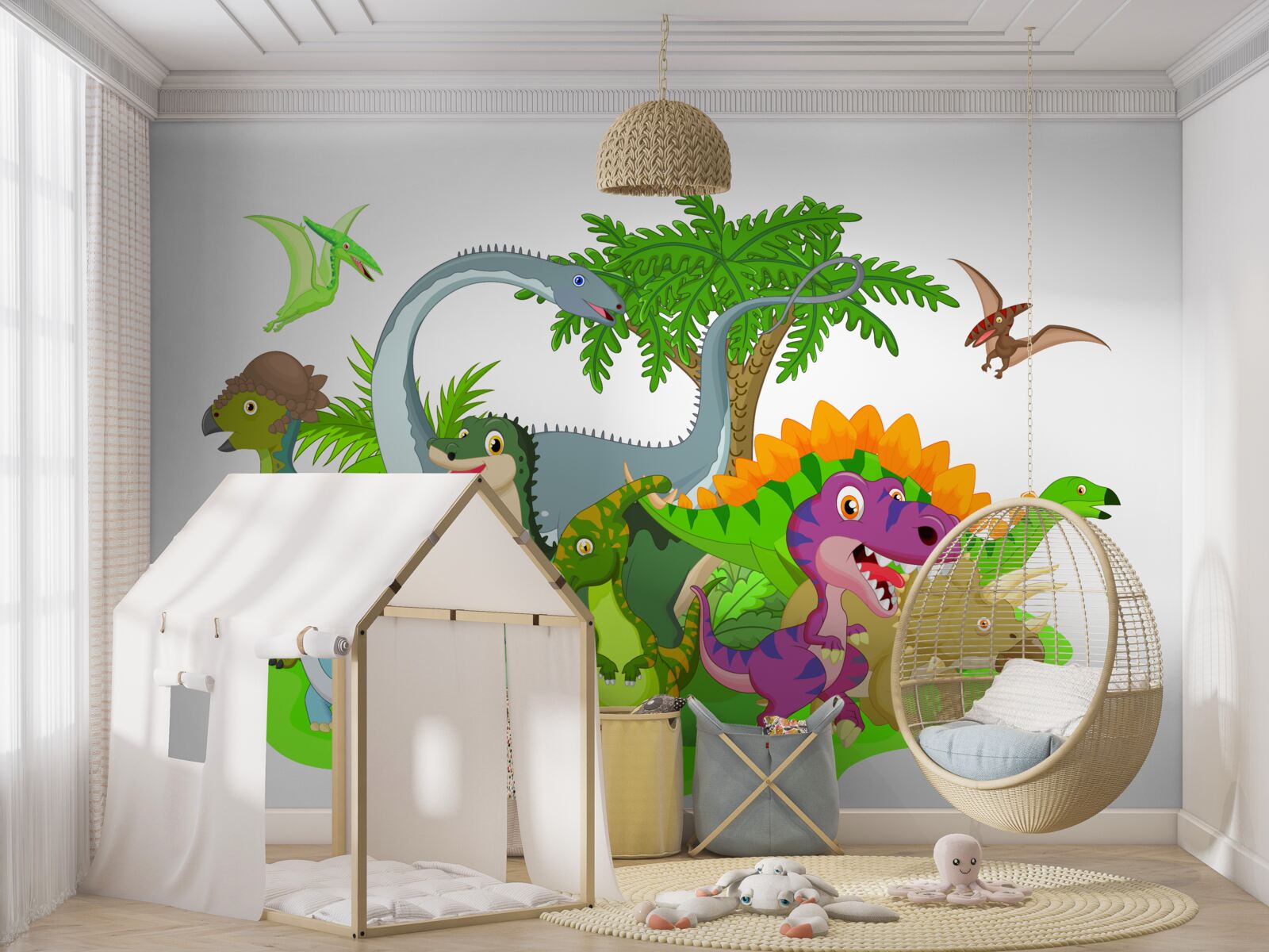 Fototapet dinozauri de desene animate