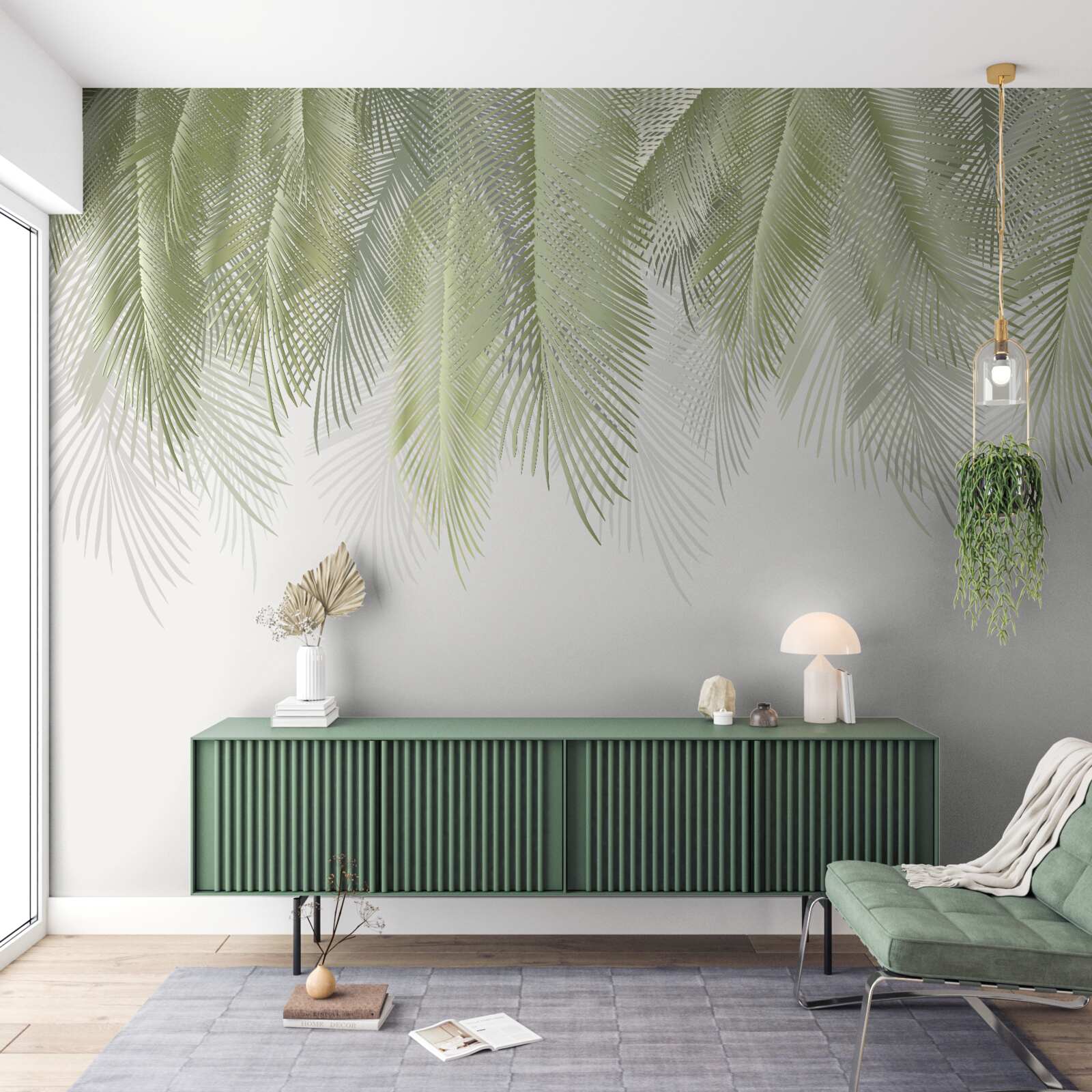 Fototapet tropice cu palmieri verzi