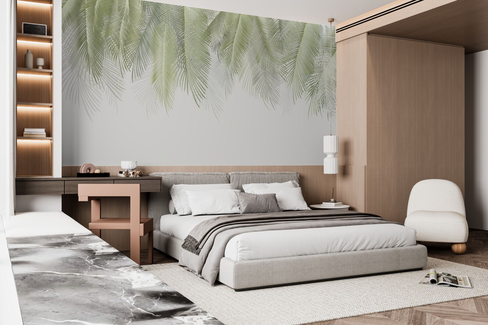 Fototapet tropice cu palmieri verzi