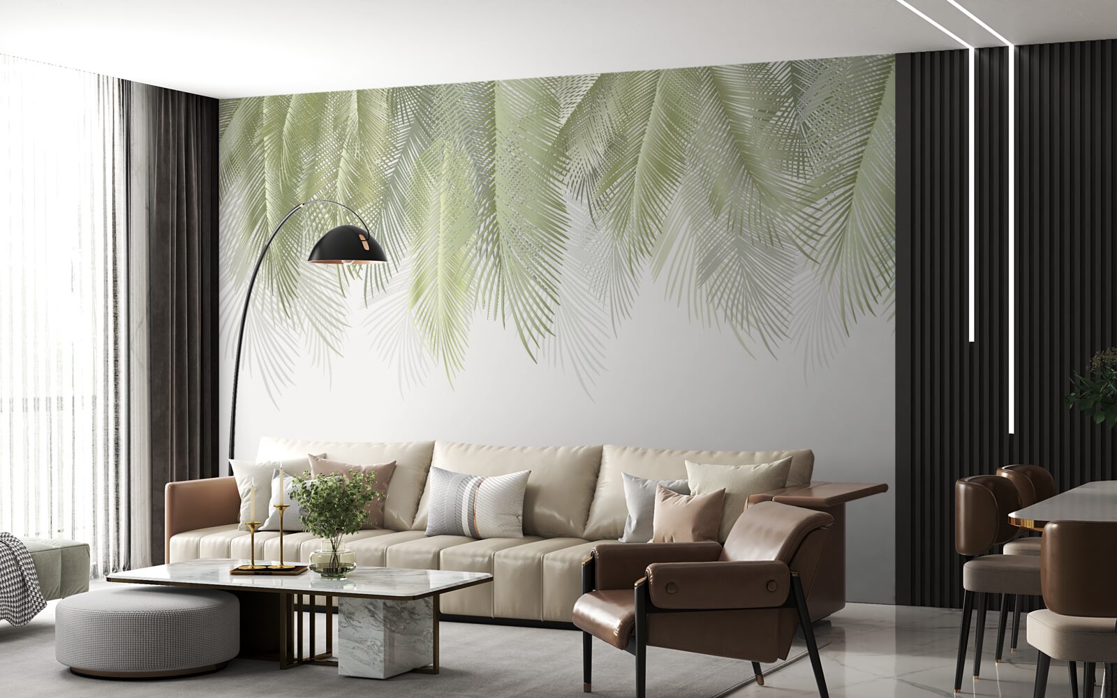 Fototapet tropice cu palmieri verzi