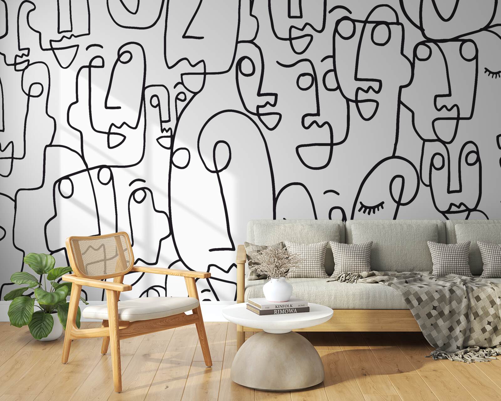 Fototapet contururi faciale feminine