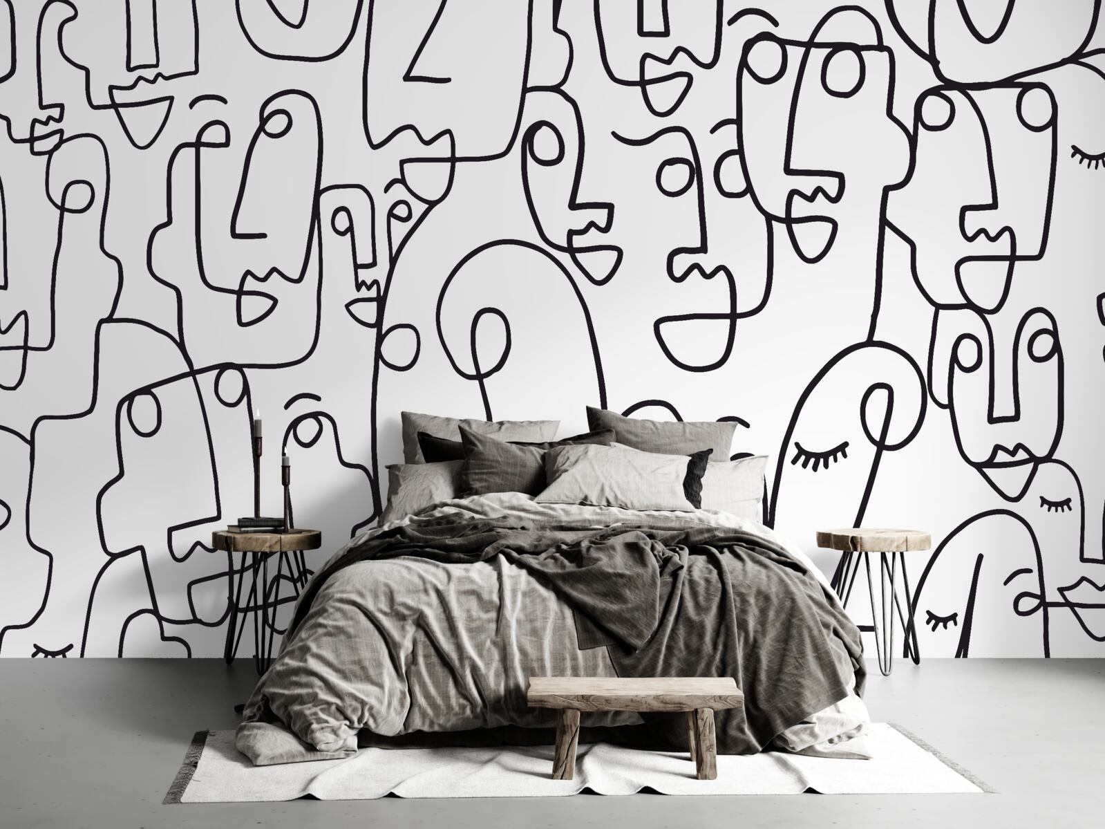 Fototapet contururi faciale feminine