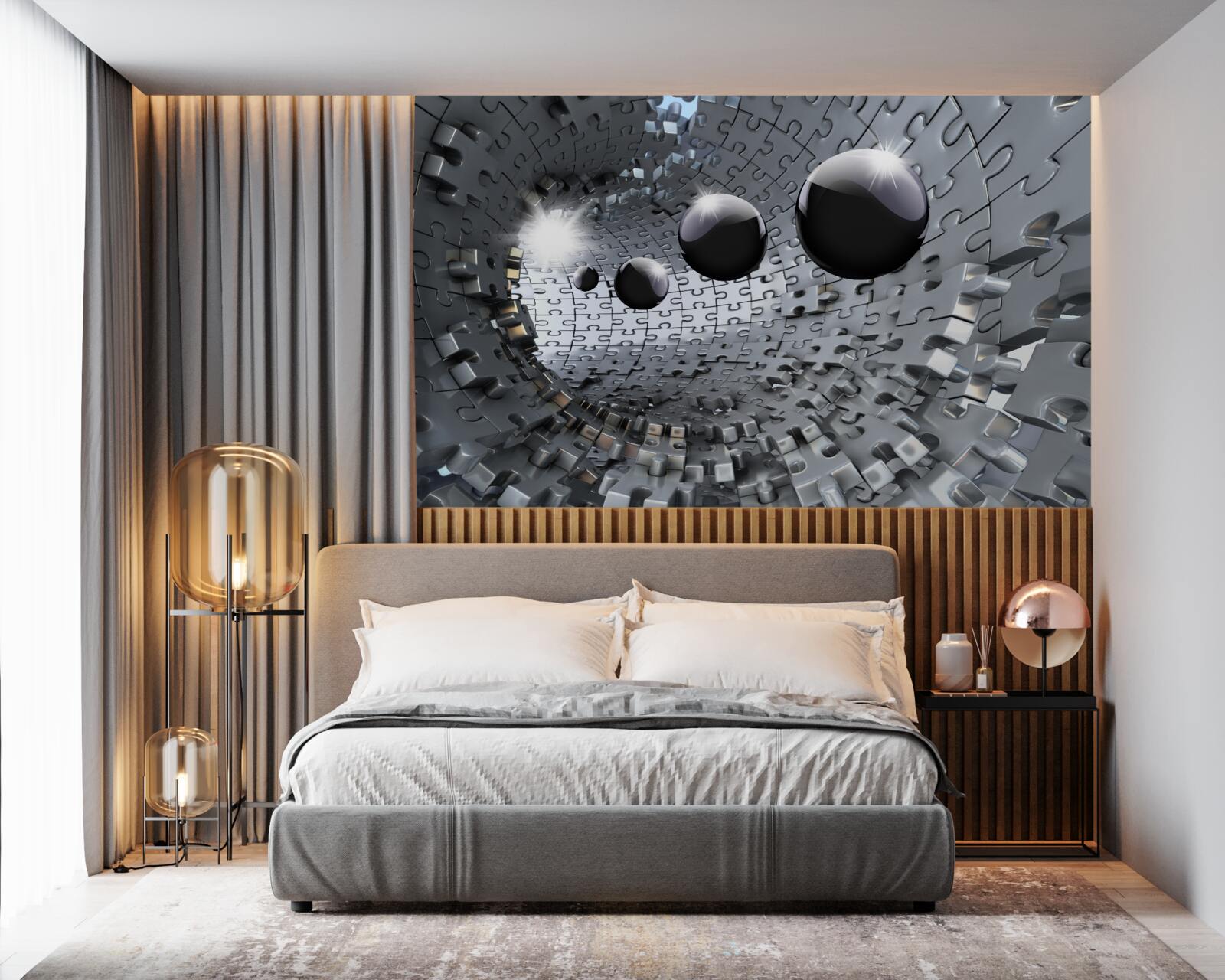 Fototapet bile negre dispar peste orizont