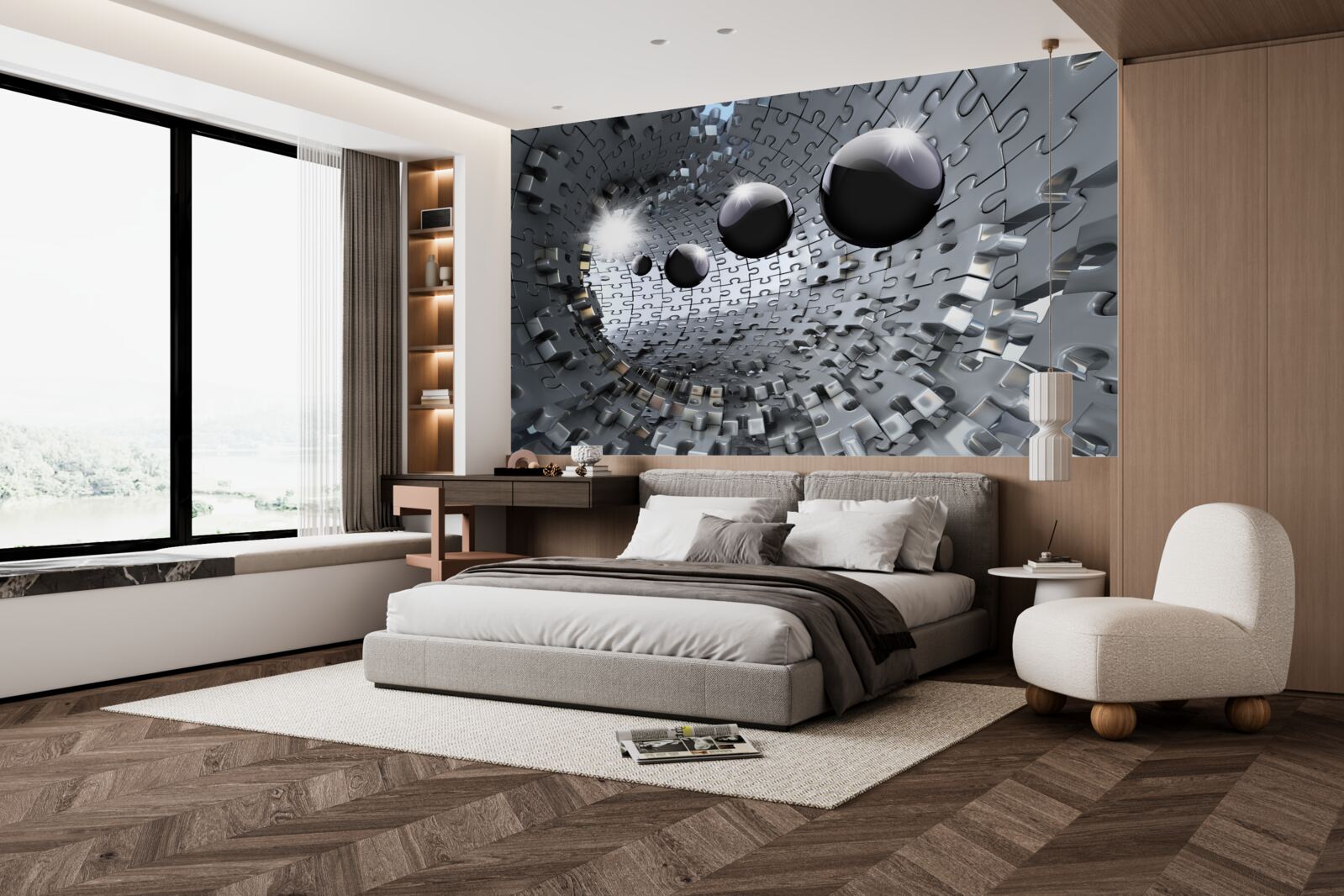 Fototapet bile negre dispar peste orizont