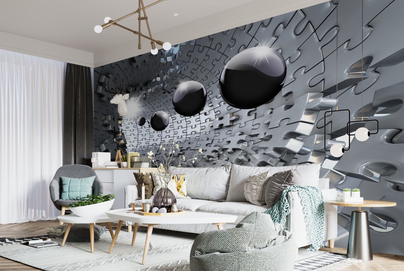 Fototapet bile negre dispar peste orizont