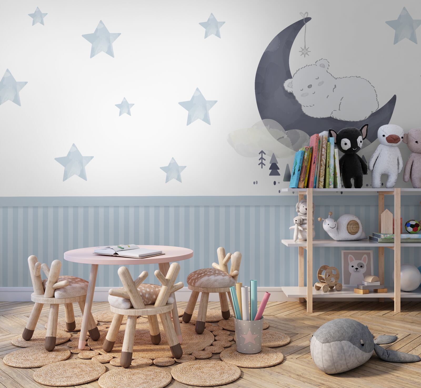 Fototapet urs pe satelit pământ