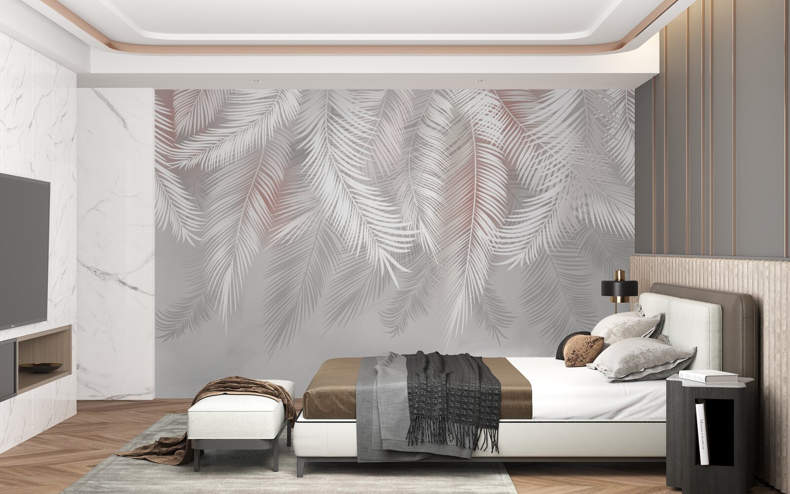 Fototapet frunze albe, crocante și fragede