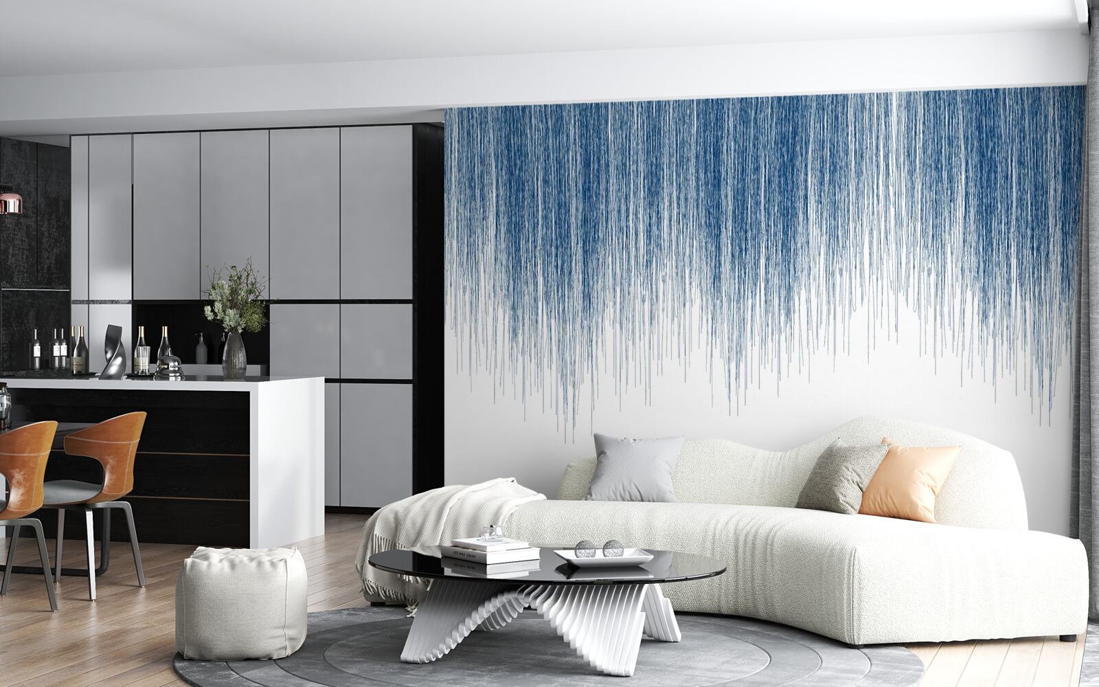 Fototapet ușor zgomot albastru