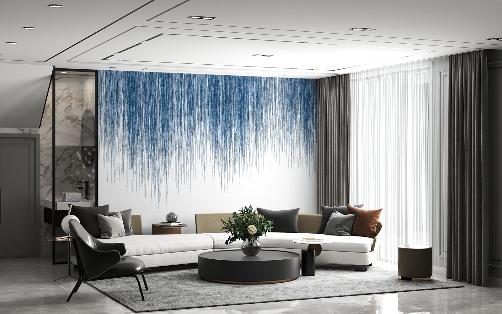 Fototapet ușor zgomot albastru