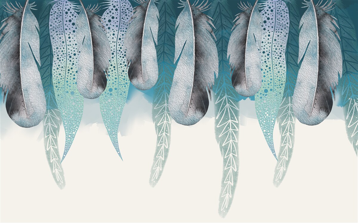 Fototapet fundal abstract cu imagine de pene