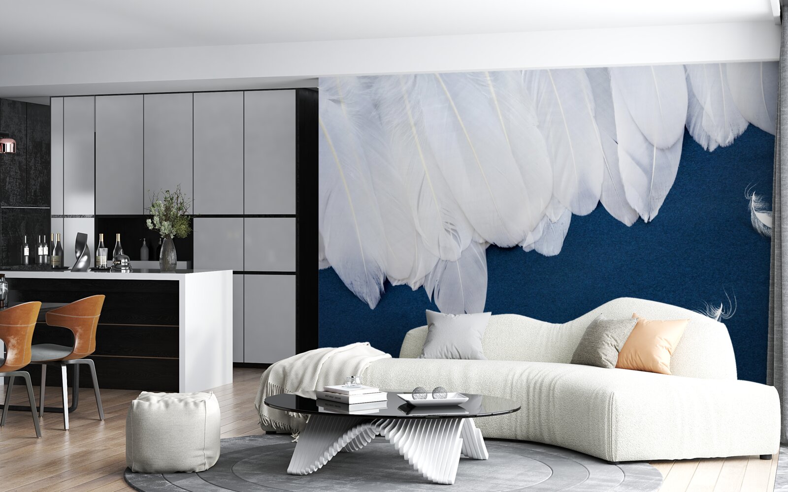 Fototapet lumină moale în jos