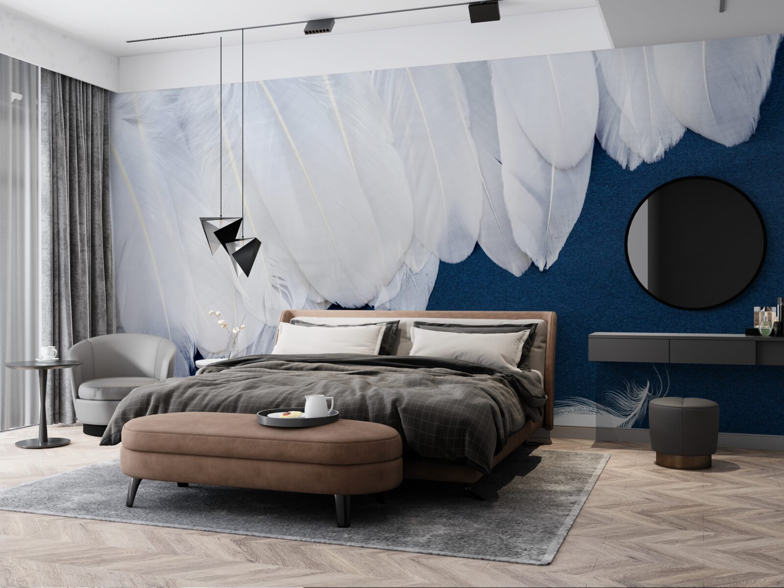 Fototapet lumină moale în jos