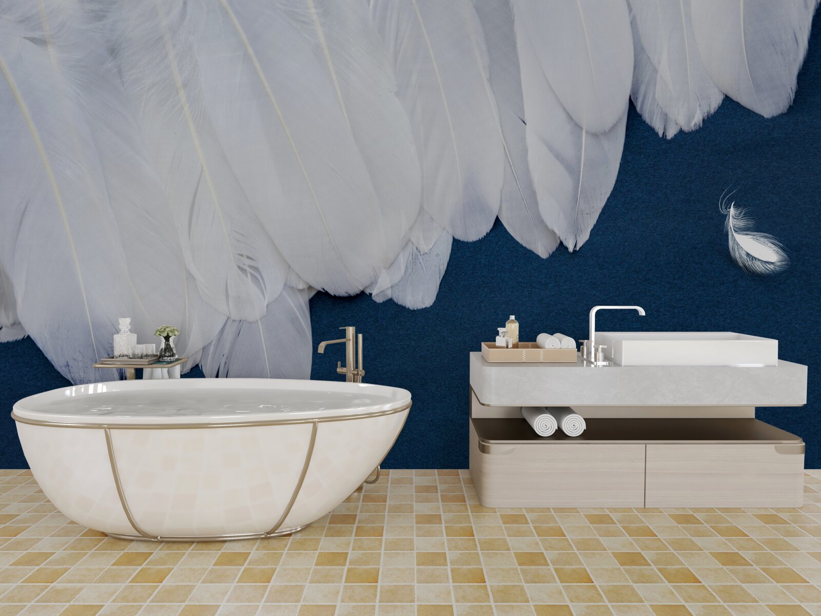 Fototapet lumină moale în jos