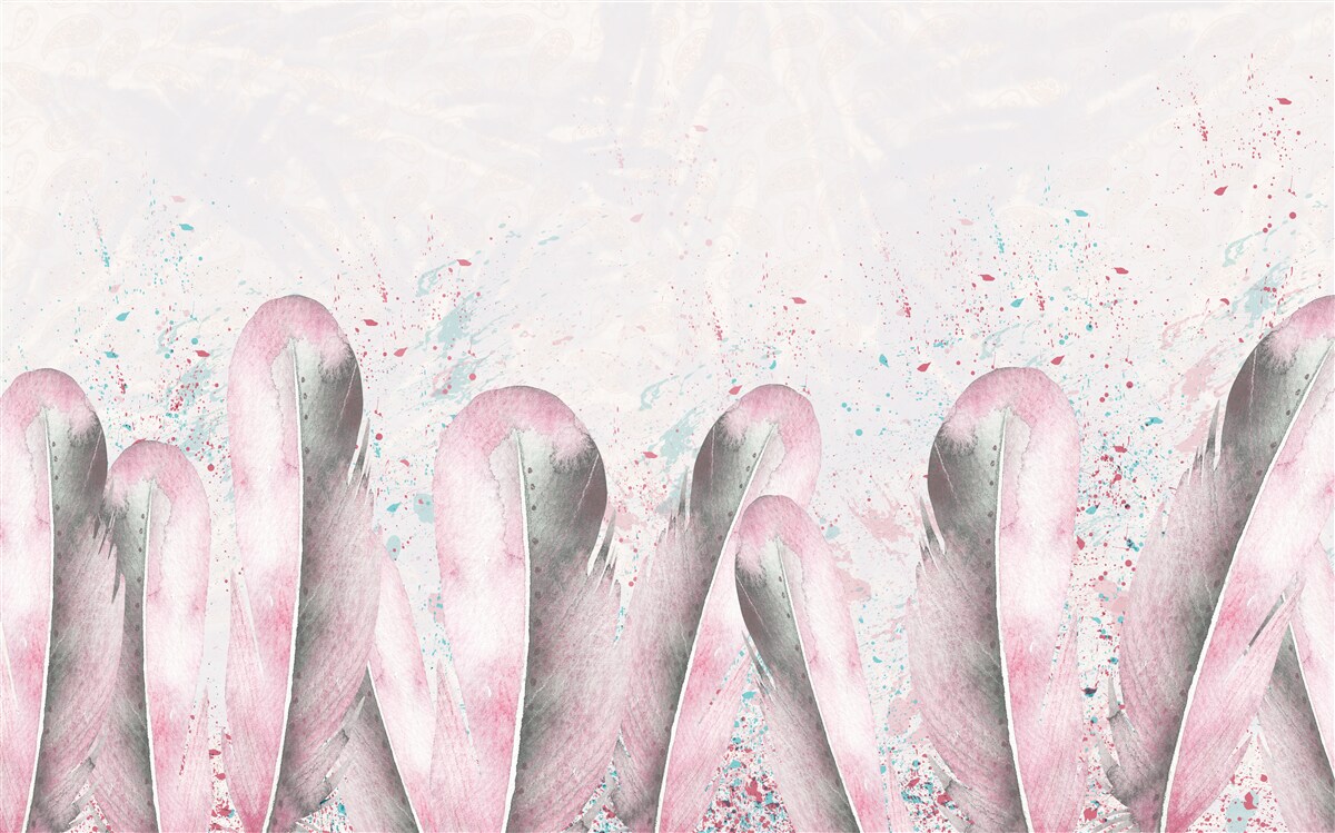 Fototapet moliciunea penelor roz