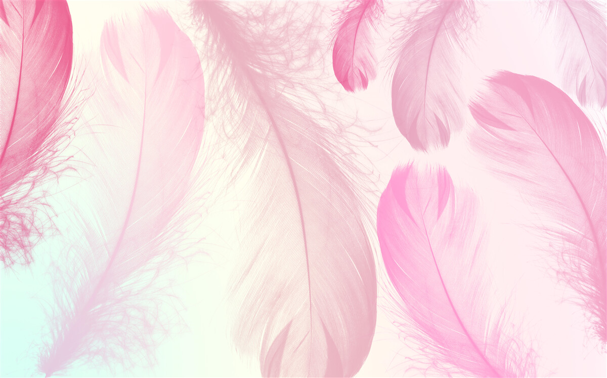 Fototapet pene mari cu o nuanță delicată de roz