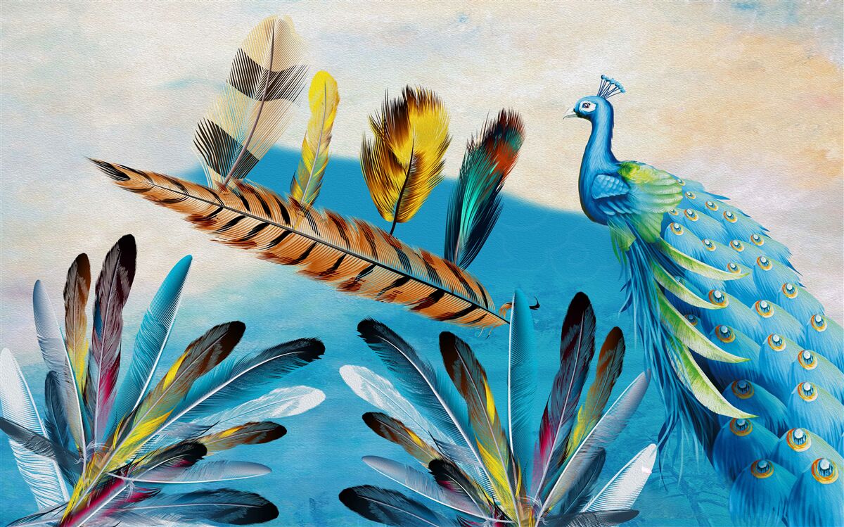 Fototapet penele de păun și varietățile lor