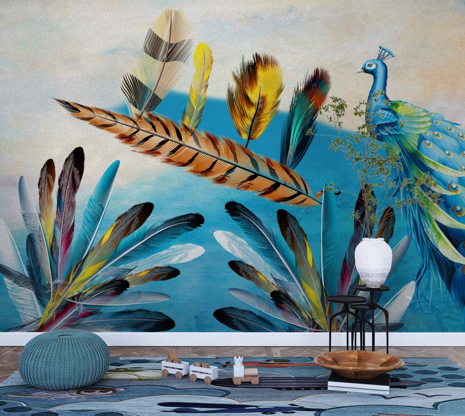 Fototapet penele de păun și varietățile lor