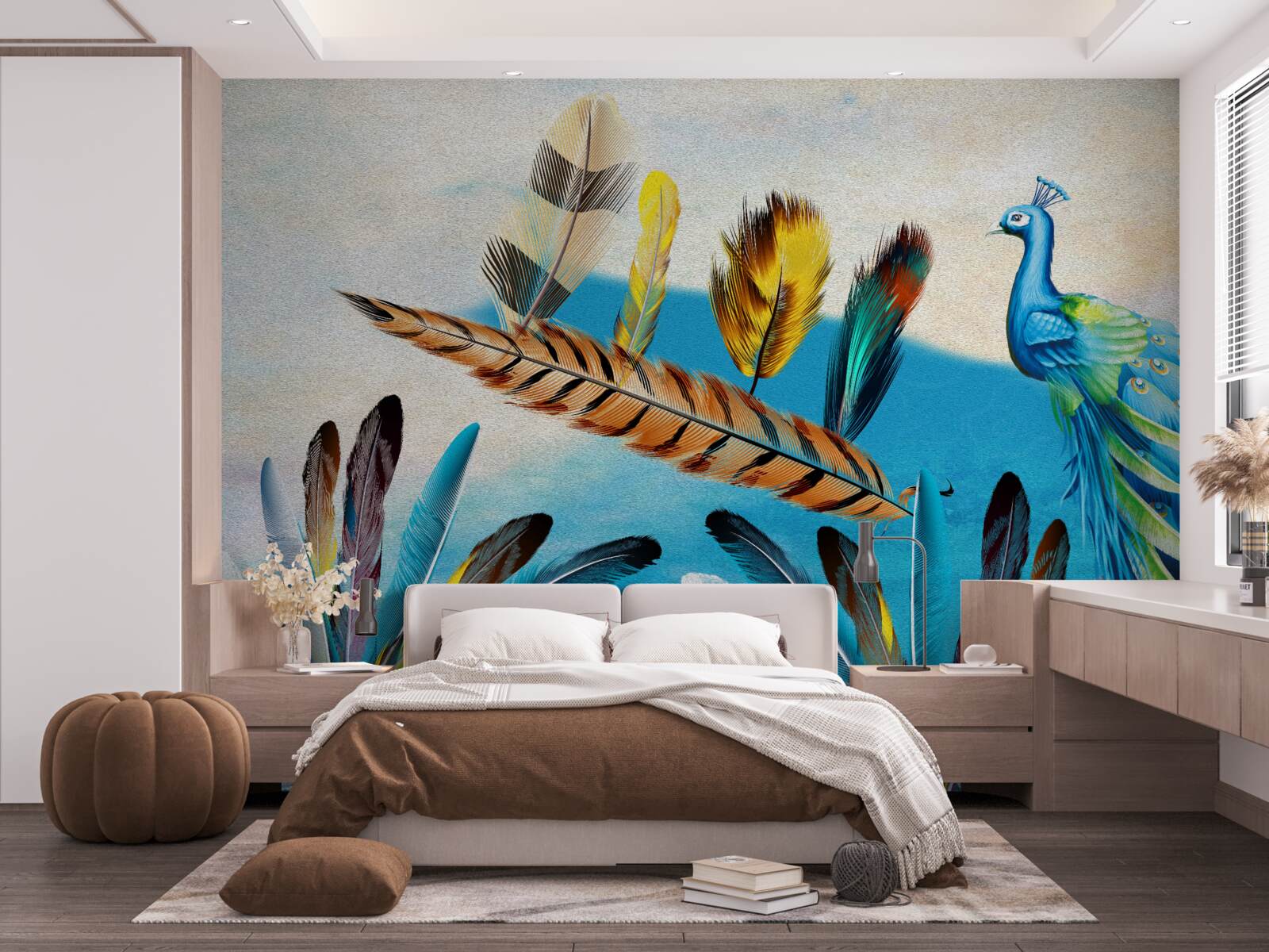 Fototapet penele de păun și varietățile lor