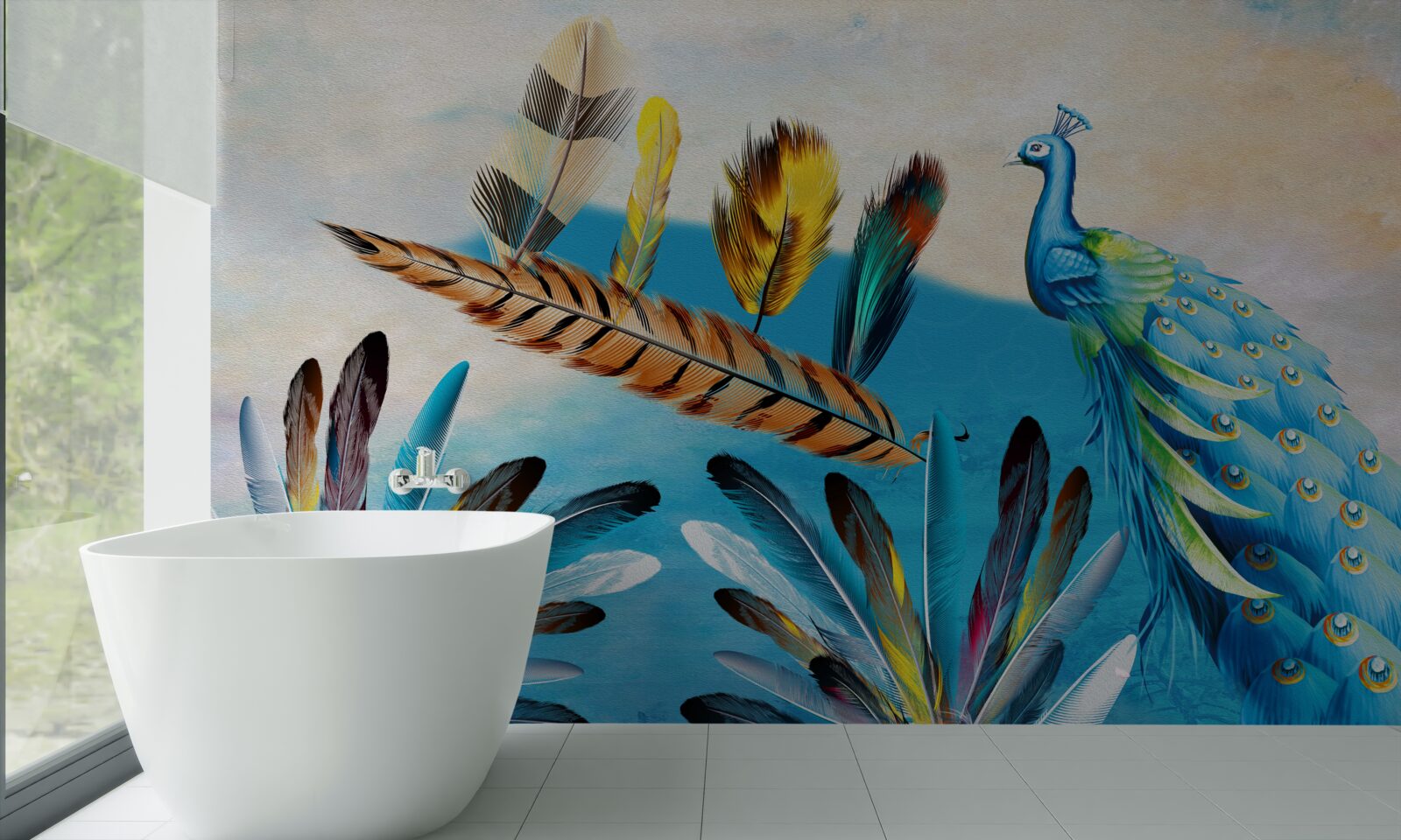 Fototapet penele de păun și varietățile lor