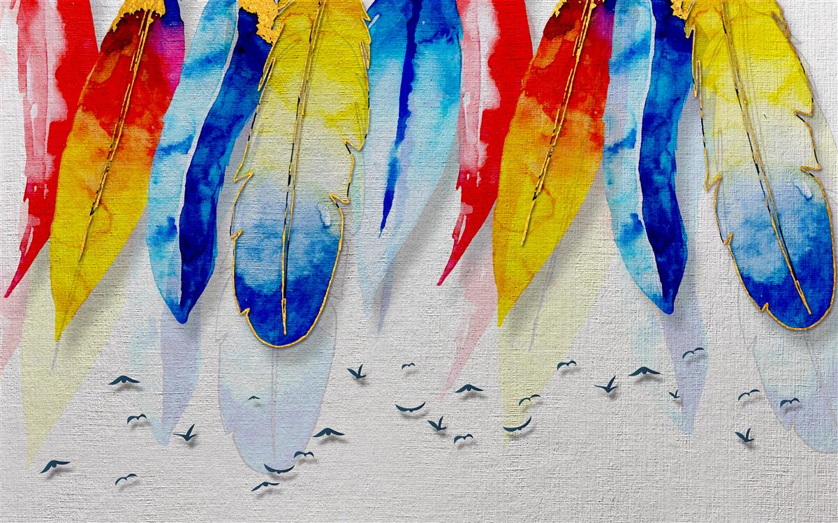 Fototapet stilouri de acuarelă în stil boho