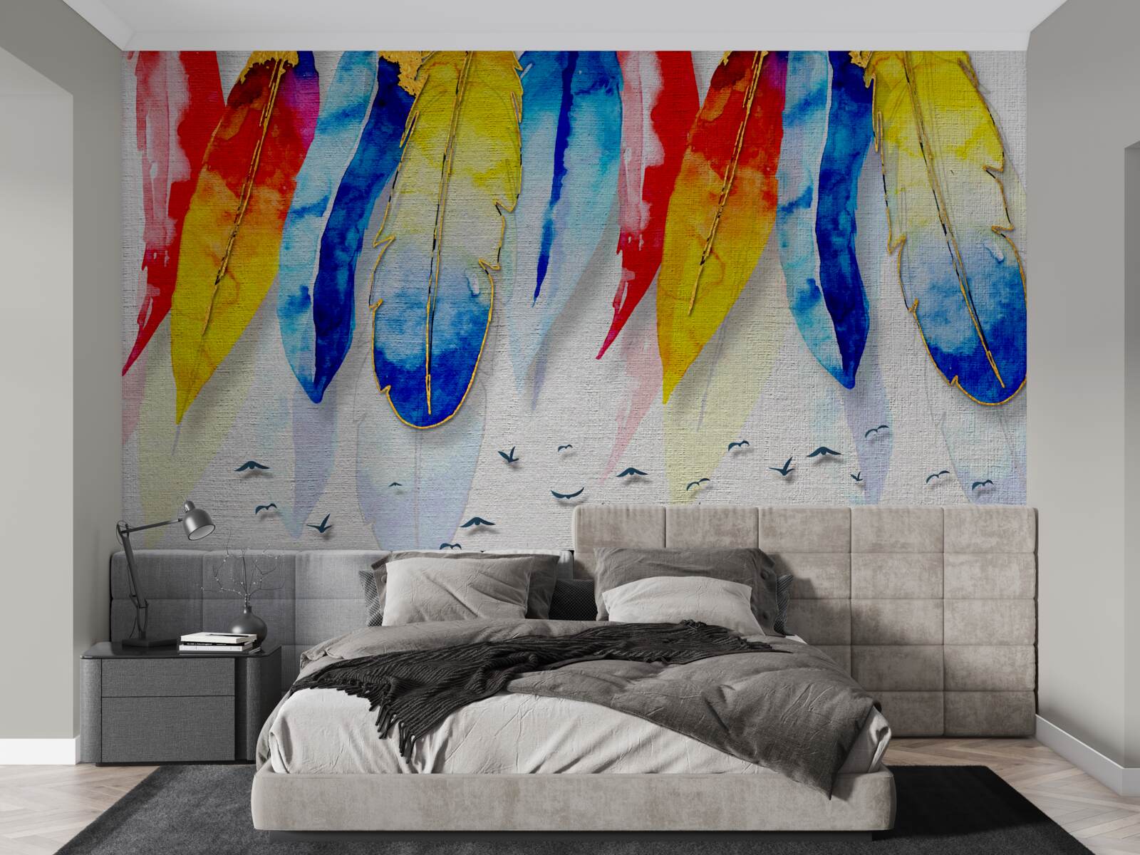 Fototapet stilouri de acuarelă în stil boho