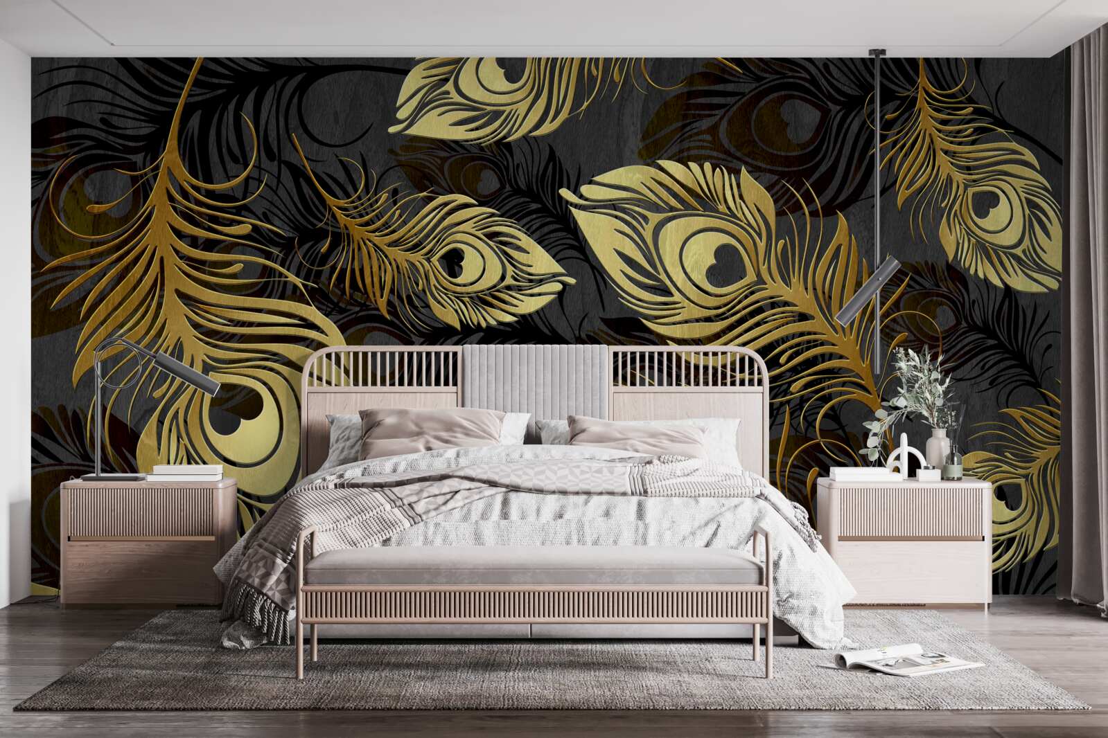 Fototapet pene aurii strălucitoare