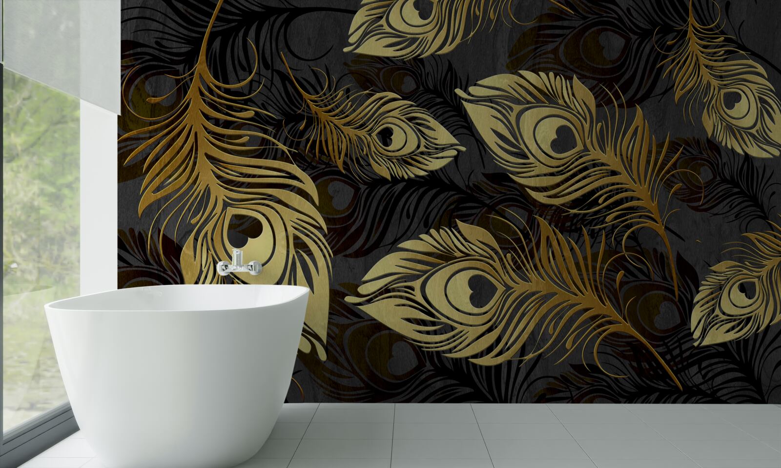 Fototapet pene aurii strălucitoare