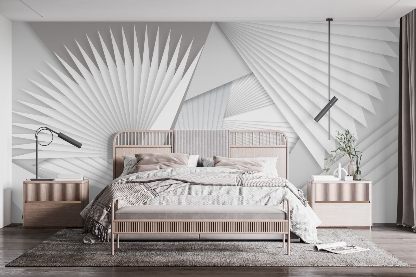 Fototapet vedere în perspectivă a formelor geometrice