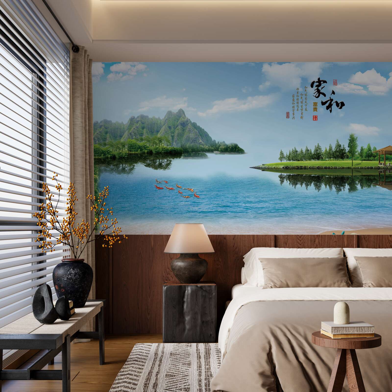 Fototapet peisaj de vară colorat