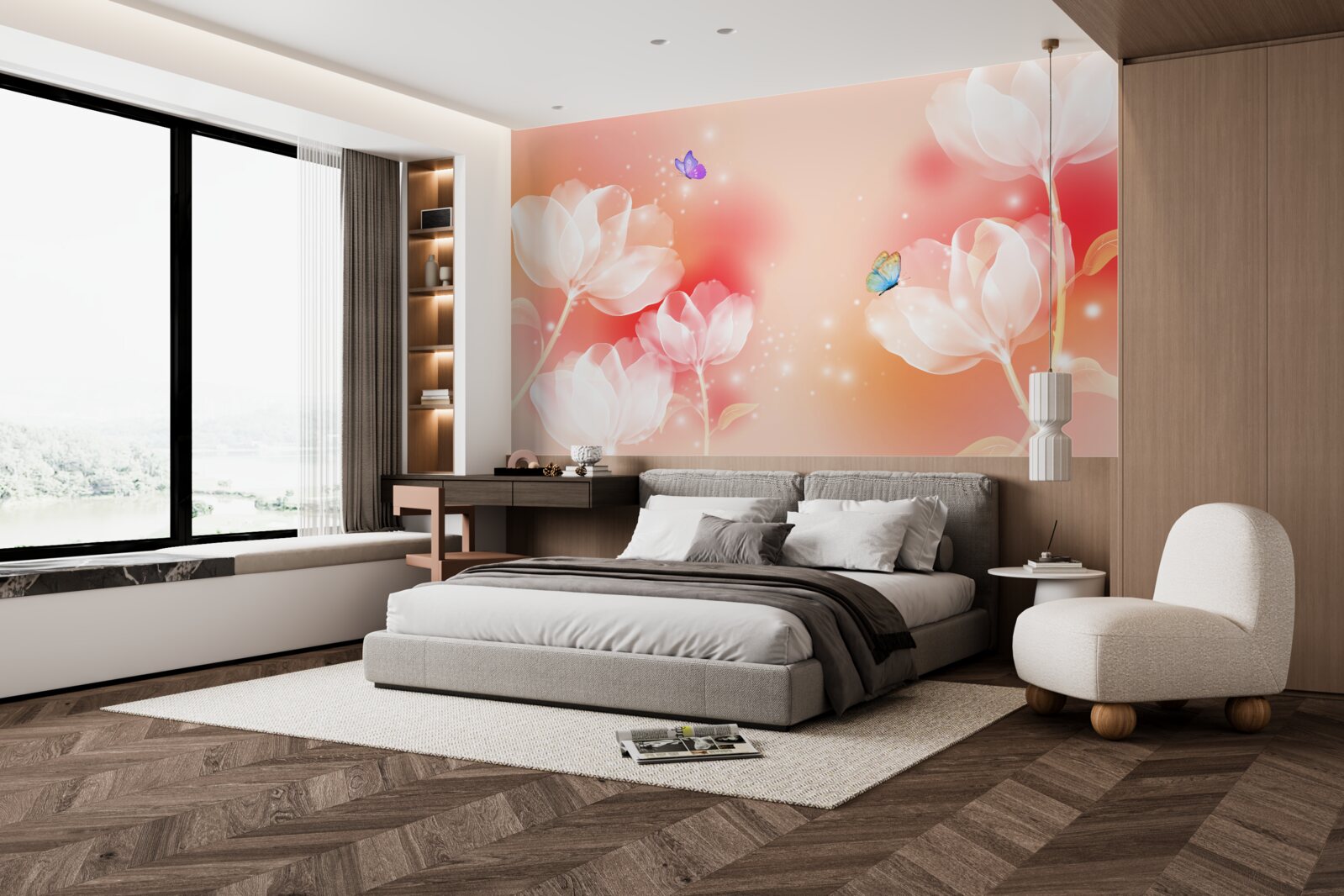 Fototapet lalele cu transparență