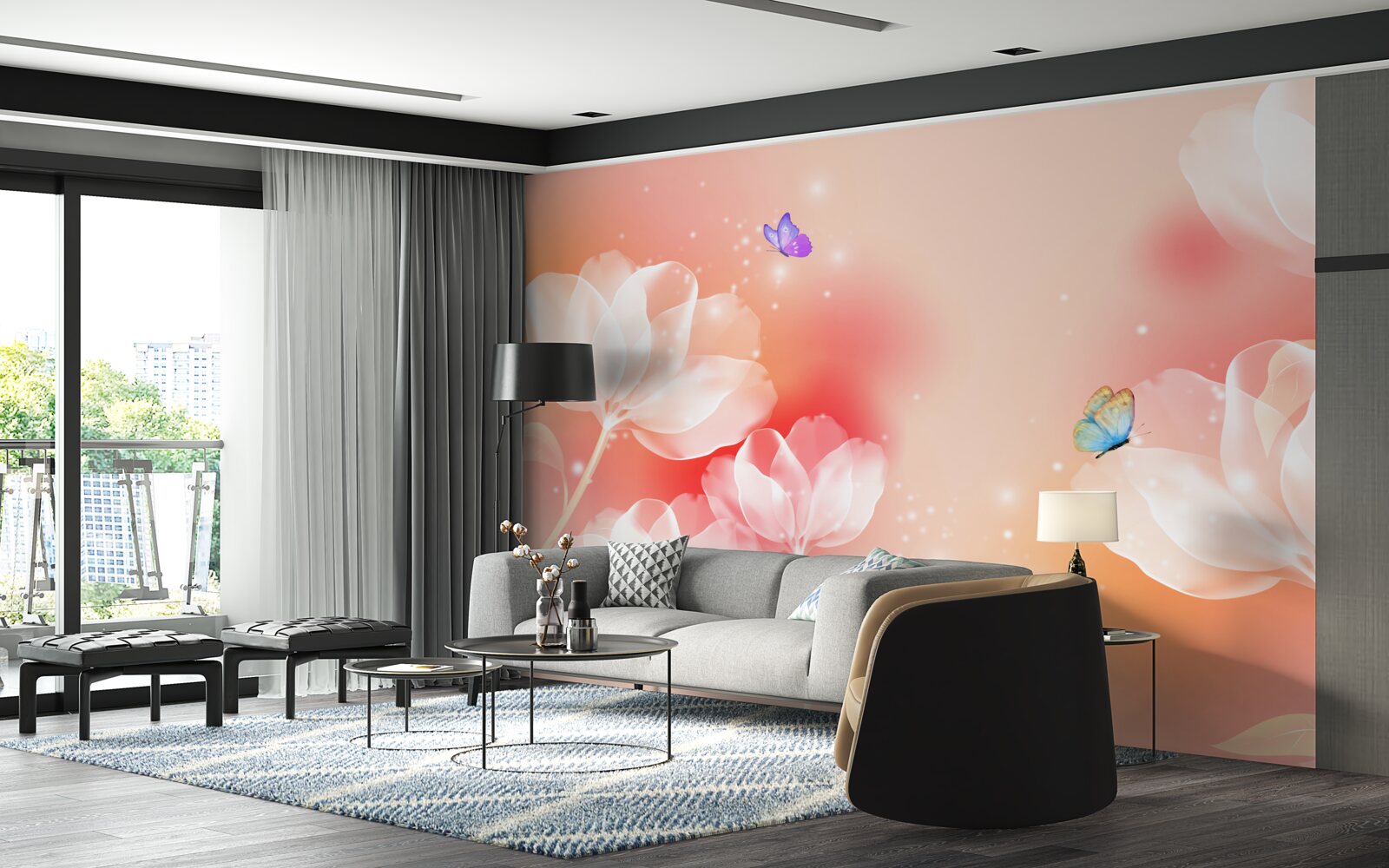 Fototapet lalele cu transparență