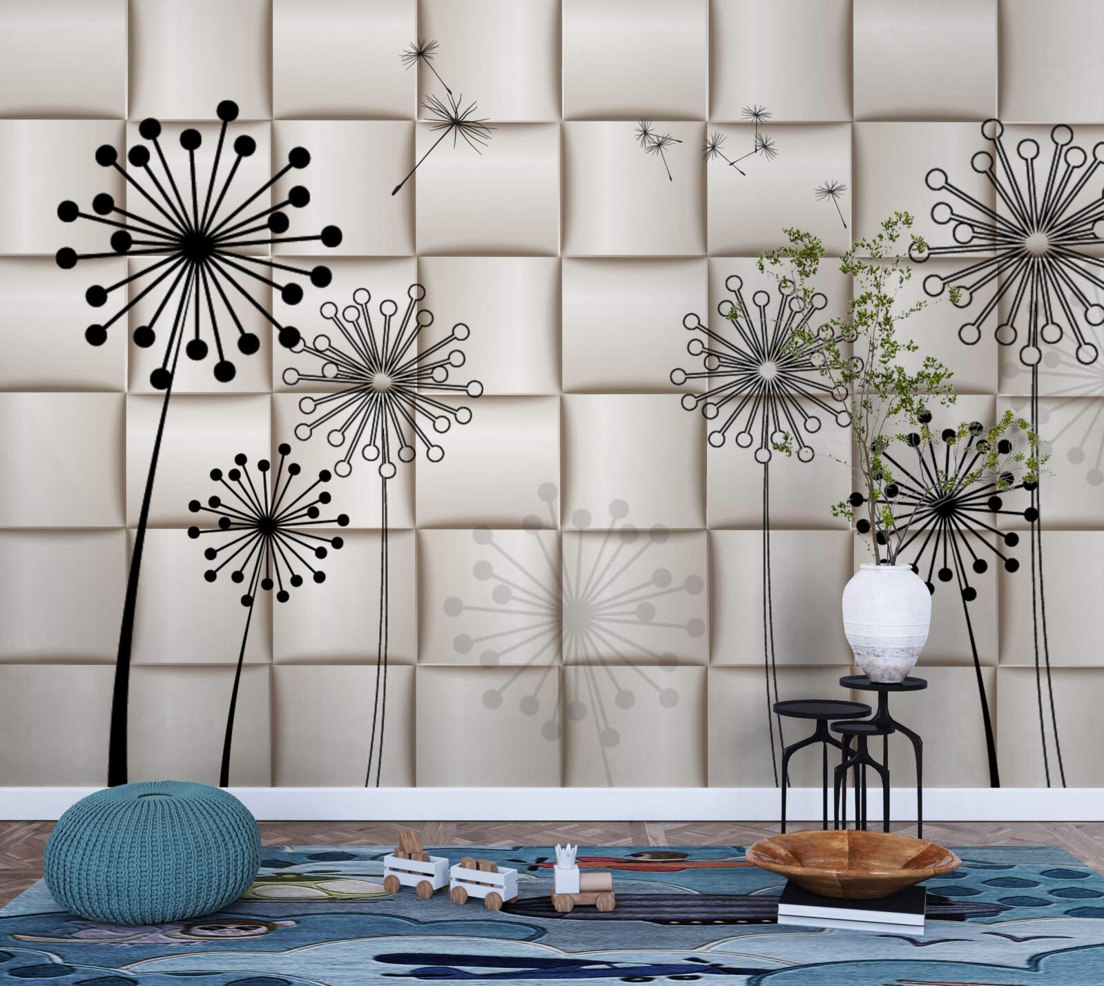 Fototapet millipedes neobișnuite și păsări mici